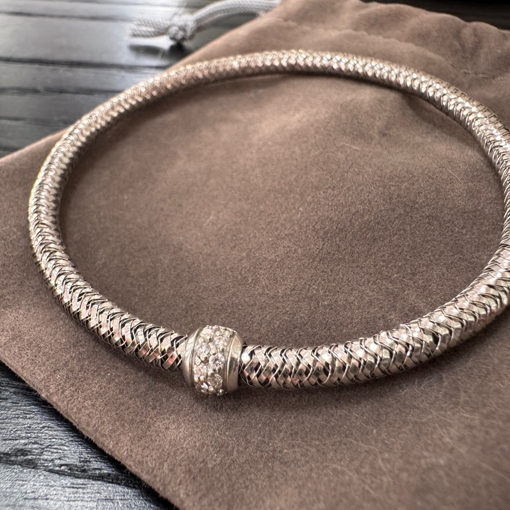 Roberto Coin 18k white gold  Bracelet with Diamond Accent